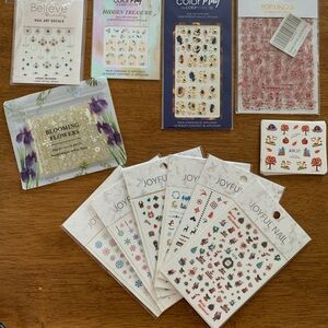 Assorted Nail Art Decals - Holiday & Floral Designs